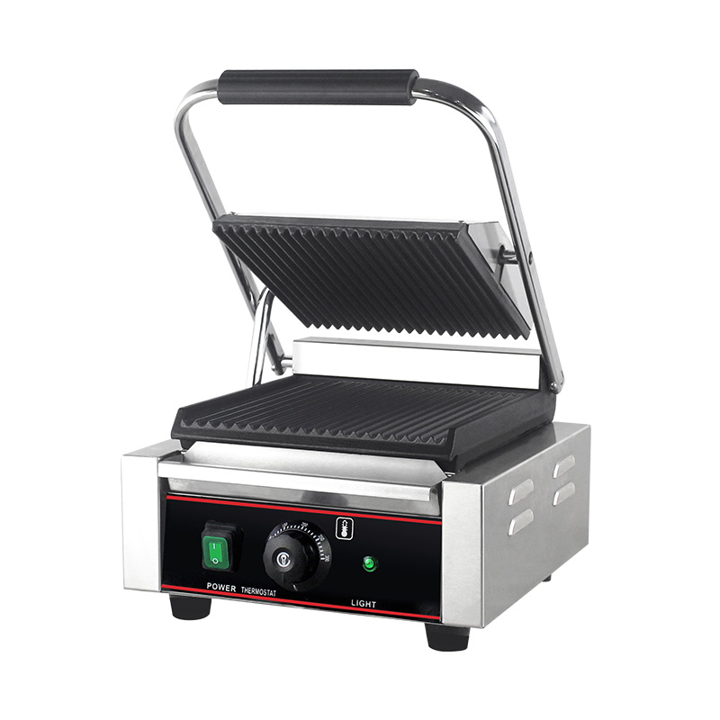 Mesin Dapur Panggangan Panini Listrik Komersial Stainless Steel